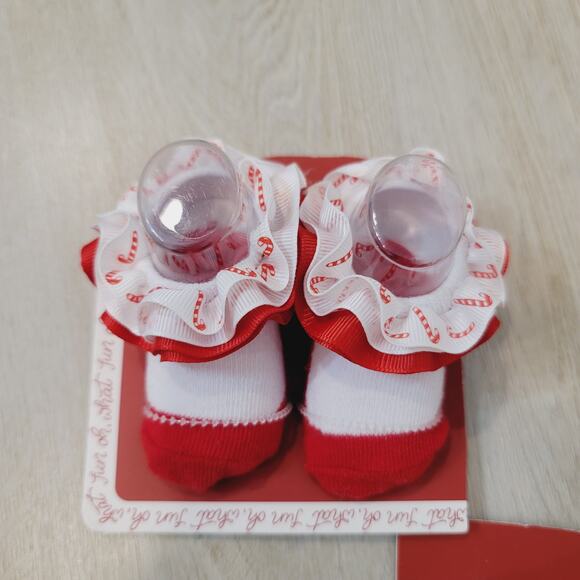 New Set Of 3 Stepping Stones Holidays Christmas Baby Socks Size 0-6M - Picture 5 of 5